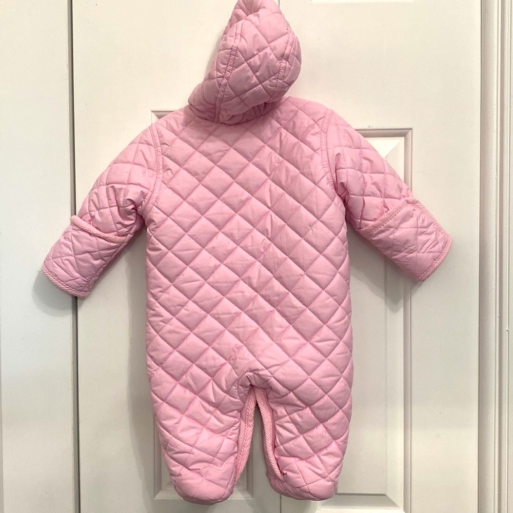 Ralph Lauren Baby Girl Hooded Barn Bunting Snowsuit Light Pink Size 6Months - Picture 7 of 8
